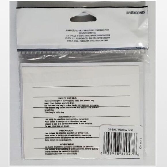 New Invitations Cards Universal All Occasions Gold Black - Picture 6 of 11